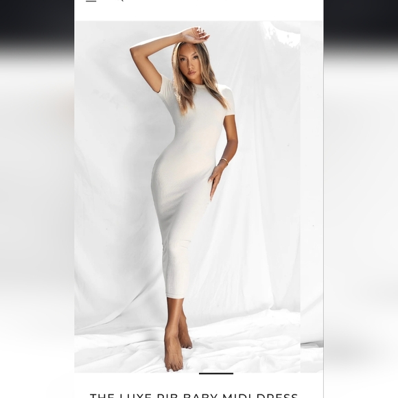All Things Golden Luxe Rib Midi Dress - mordernwear.com